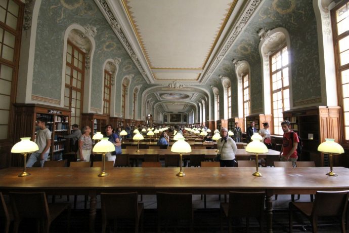 La Grande salle de lecture de la BIS en Sorbonne lors des JEP 2018.