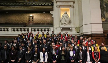 Les lauréats des prix 2013, les membres du jury et les autorités universitaires