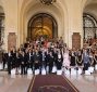 Photos de groupe des lauréats du Concours général 2018 dans le Grand Hall en Sorbonne.