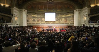 Rafael Correa, Président de la République de l’Équateur, donne  une conférence exceptionnelle en Sorbonne