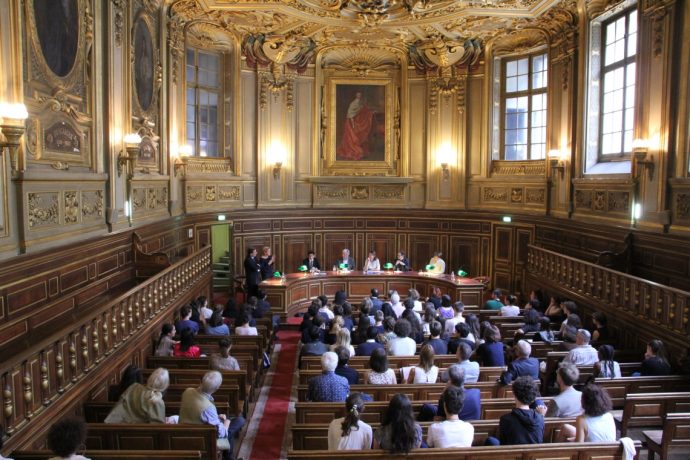 L’amphithéâtre Louis Liard en Sorbonne.