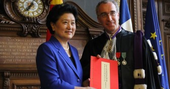 Accueil en Sorbonne de la Vice-Premier ministre chinoise Liu Yandong